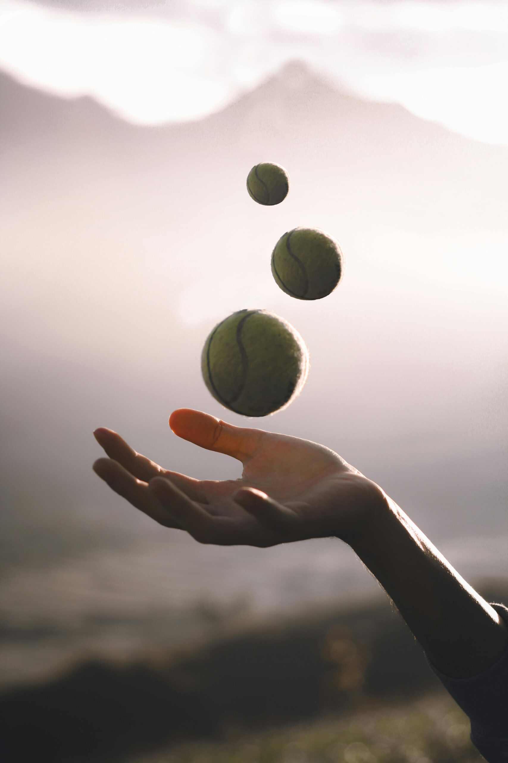 hand open to catch ball as an analogy for talking to God