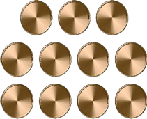 Gold disc binder rings for customizable journals, ideal for adding and rearranging pages without damaging them.