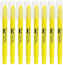 Set of yellow gel Bible highlighters that don’t bleed through thin pages, perfect for journaling and Scripture study.