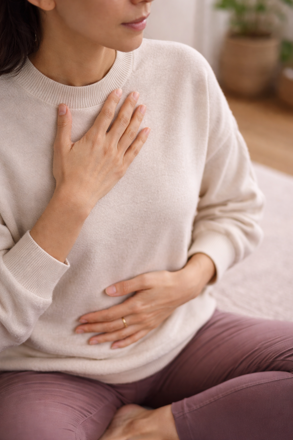 Woman practicing embodied rest, reflecting on when your body catches up to spiritual growth.